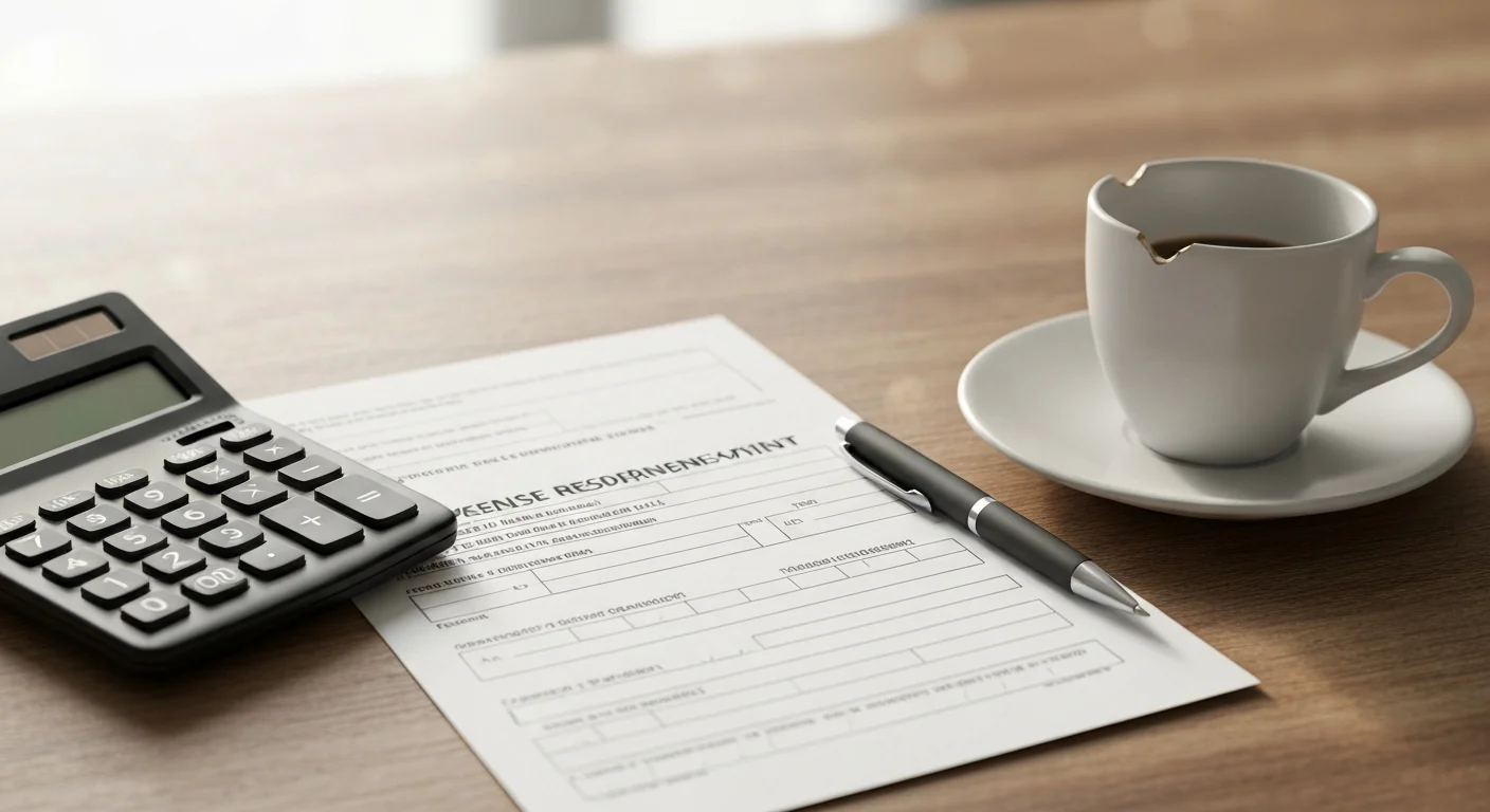 Listenformular zur Erstattung von Weiterbildungskosten auf einem Schreibtisch